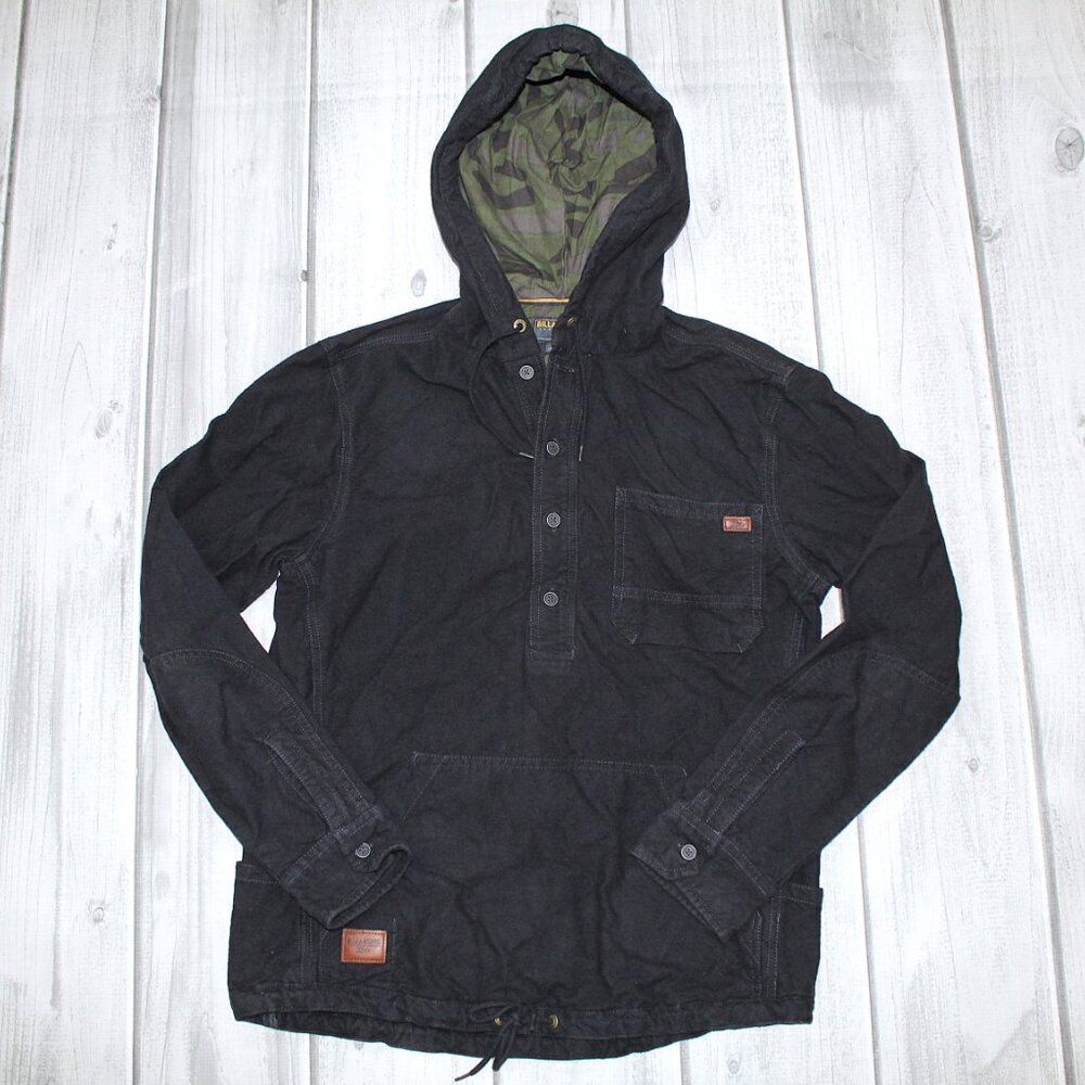 Billabong Surfplus Pullover Jacket With Camo Lined Hooded SZ S